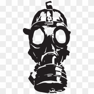Gas Mask Clipart Spray Paint Stencil - Gas Mask Clip Art - Png Download