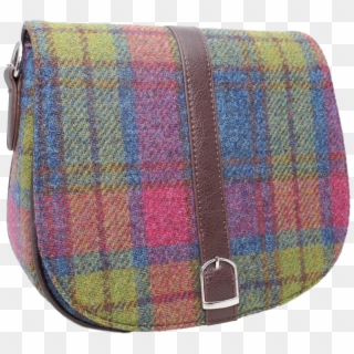 Harris Tweed Teal Multi Check Scottish Ladies Gift - Woolen Clipart