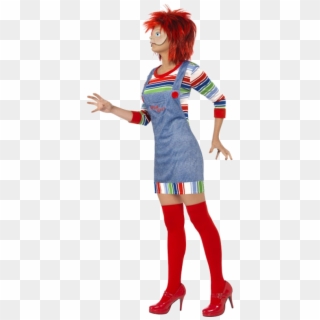 Licensed Miss Chucky Costume With Mask - Chucky Women's Costume Clipart