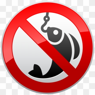 No Fishing Prohibition Png Clipart - Don T Fish Sign Transparent Png