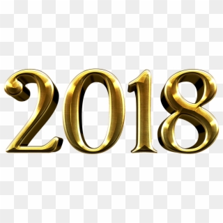 2018 Happy New Year Transparent Png - 2018 Gold Transparent Clipart