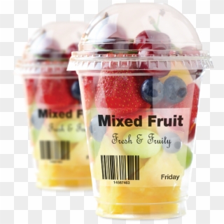 Mixed Fruit Label - Vasos Con Fruta Para Vender Clipart