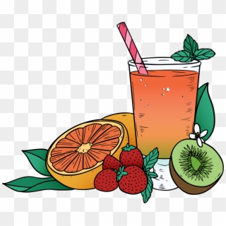 Juice Clipart Mixed Fruit - Jugo De Fresas Kiwi Y Naranja - Png Download