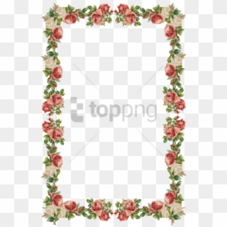 Free Png Transparent Flowers Border Png Image With - Flower Border Clipart