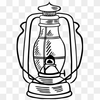 Oil Lamp Clipart Black And White - Lantern Clipart Black And White - Png Download