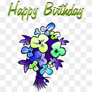 Flower Birthday Cake Clipart - Birthday Flowers Png Hd Transparent Png