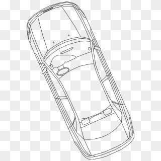 View Of Car At - Car Drawing Top Png Clipart