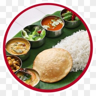 Pure Vegetarian Treat - South Indian Food Plate Clipart