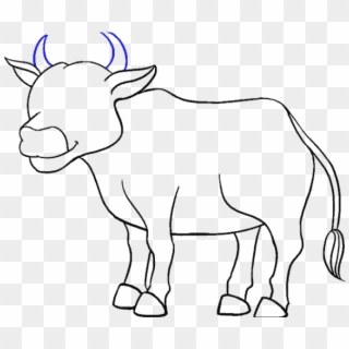 Drawn Cow - Drawing Clipart