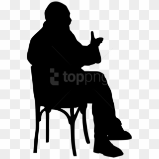 Free Png Sitting In Chair Silhouette Png - Sitting In Chair Png Clipart