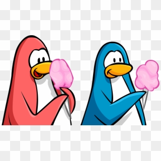 Cotton Candy Clipart Club Penguin - Club Penguin Penguin Eating - Png Download