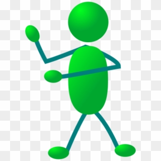 Stick Man Art - Green Stick Figure Guy Clipart