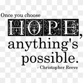 You Choose Hope Word - Calligraphy Clipart