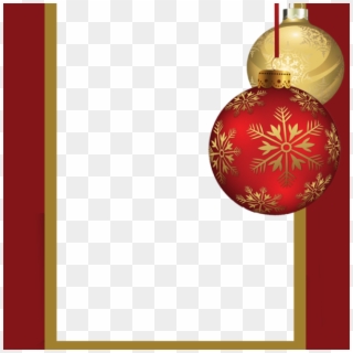 Beautiful Red Christmas Frame - Christmas Ornament Clipart