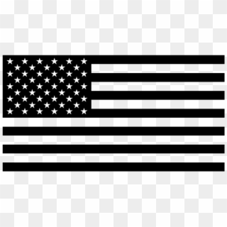 Black And White American Flag - 1 Color American Flag Clipart