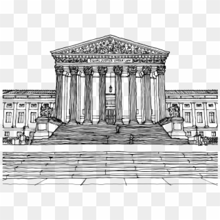 Drawing Structures Capitol Us - Supreme Court Building Drawing Clipart