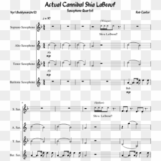 Actual Cannibal Shia Labeouf Sheet Music Composed By - Child Is Born Violin Sheet Music Clipart