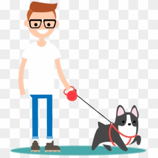 How Long Should You Walk Your Dog Every Day - Cartoon Dog Walking Png Clipart