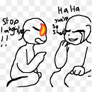 Stap Laughing At Short Boi Base - Cartoon Clipart