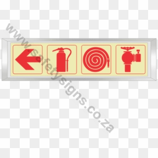 Arrow Left & Fire Extinguisher & Fire Hose Reel & Fire - Safety First Clipart