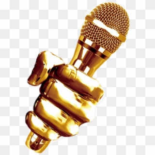 Golden Music Onstage Dj - Golden Microphone Clipart