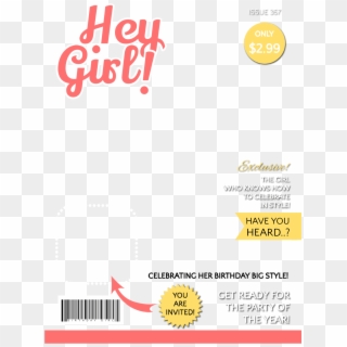 Hey Girl Magazine Cover Free Printable Birthday - Birthday Magazine Cover Template Clipart