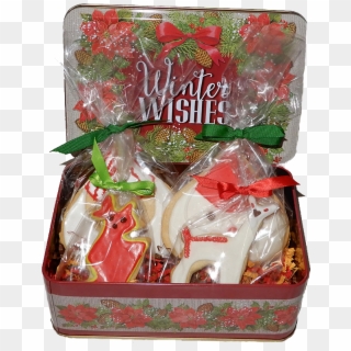 Caja Galletas Navidad Decoradas Box Of Christmas Decorate - Gift Basket Clipart