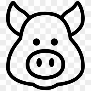 Swine Icon Free Download Png And It - Pig Head Black And White Clipart