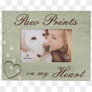 Paw Prints On My Heart - Dog Picture Frames Clipart
