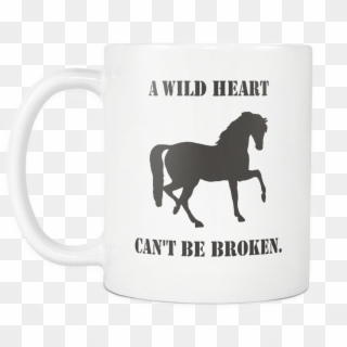 Wild Heart 11oz Coffee Mug - Horse Clipart Transparent Background - Png Download