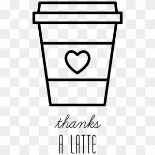 Clip Stock Thanks A Pinterest Coffee Cup Digital And - Thanks A Latte Clip Art - Png Download