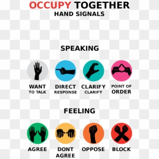 Occupy Wall Street Hand Signals Clipart