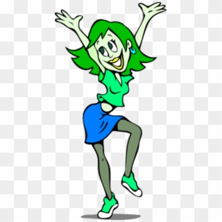 600 X 1165 5 - Funny Cartoon Girl Dancing Clipart