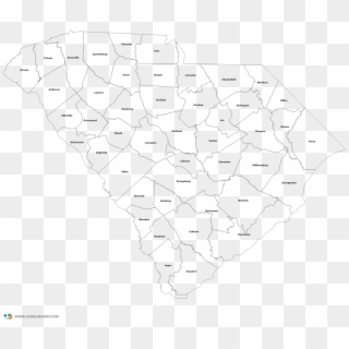 South Carolina County Map • Mapsof - South Carolina County Outline Clipart