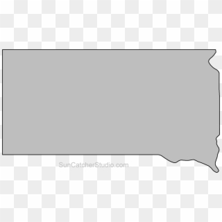 South Dakota Map Outline Png Shape State Stencil Clip - South Dakota Shape Clip Art Transparent Png