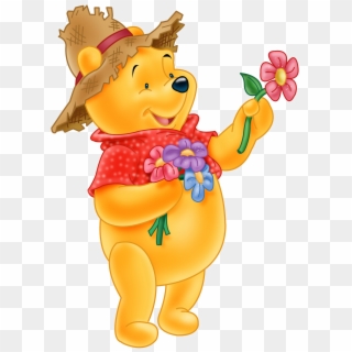 Winnie The Pooh With Rose Clipart