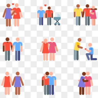 Homosexual Couples Pictograms Clipart