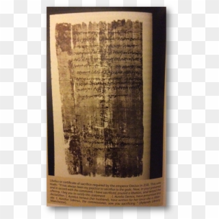 During Roman Imperial Reign, Christian Responses Were - Roman Certificate Of Sacrifice Clipart