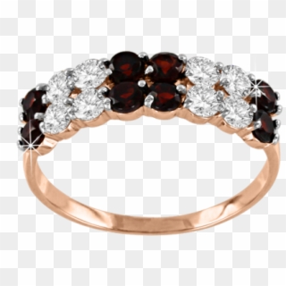 Lady´s Ring In Red Gold Of 585 Assay Value With Garnet, - Diamond Clipart