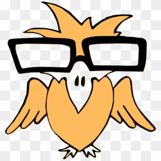 Bird With Glasses Cartoon Clipart