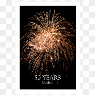 50 Years Golden - Fireworks Clipart