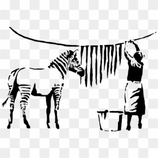 Zebra Striber Til Tørre - Banksy Zebra Clipart