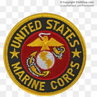 Iron On United States Marine Corps Patch With Light - United States Marine Corps Badge Clipart