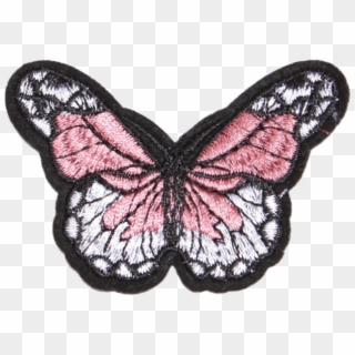 Custom Pink Butterfly Embroidery Patches - Embroidery Clipart