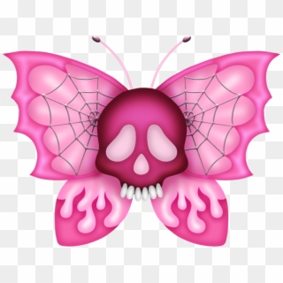 Skull Clipart Butterfly - Sugar Skull Butterfly - Png Download