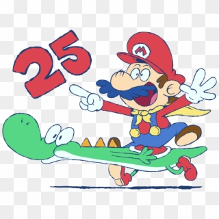 Happy 25th Anniversary To Super Mario World And The - Angelo Furfaro Mario Clipart