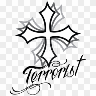 Gothic Cross Logo - Logo Terrorist Clipart