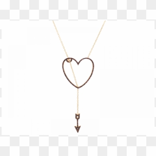 Gold Vermeil Elevator Pendant With A Large Heart And - Locket Clipart