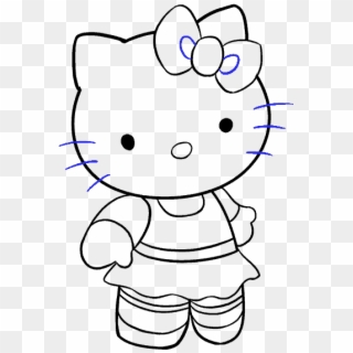 Png Free How To Draw Hello Kitty In A - Hello Kitty Drawing Easy Step By Step Clipart