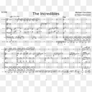 The Incredibles For Brass Quintet - Music Notes Sheet Png Clipart